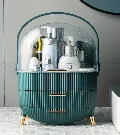 Plastic Makeup Organizer with Dust Proof Storage Box