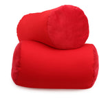 Deluxe Comfort Mooshi Squish Microbead Bed Pillow 14" x 7" - Airy Squishy Soft Microbeads - Eighteen Fun Bubbly Colors To Choose From - Cuddly And Fun Dormroom Accessory - Bed Pillow Red