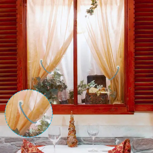 1pc Faux Pearl Magnetic Curtain Tie Back - Home Decor