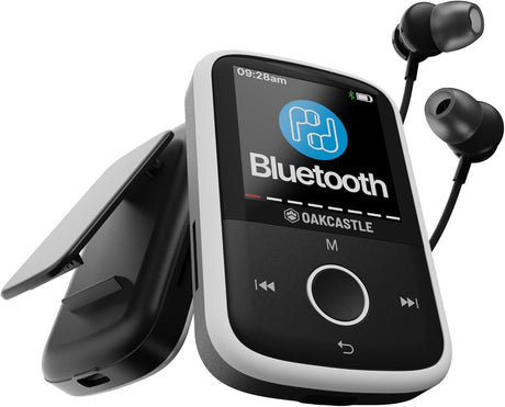 Oakcastle MP250 Portable MP3 Player with 16GB Built-in Memory, Bluetooth & Earphones
