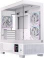 Einarex PC Case mATX SM501D RGB 3x Pre-Installed Fans , Display, White