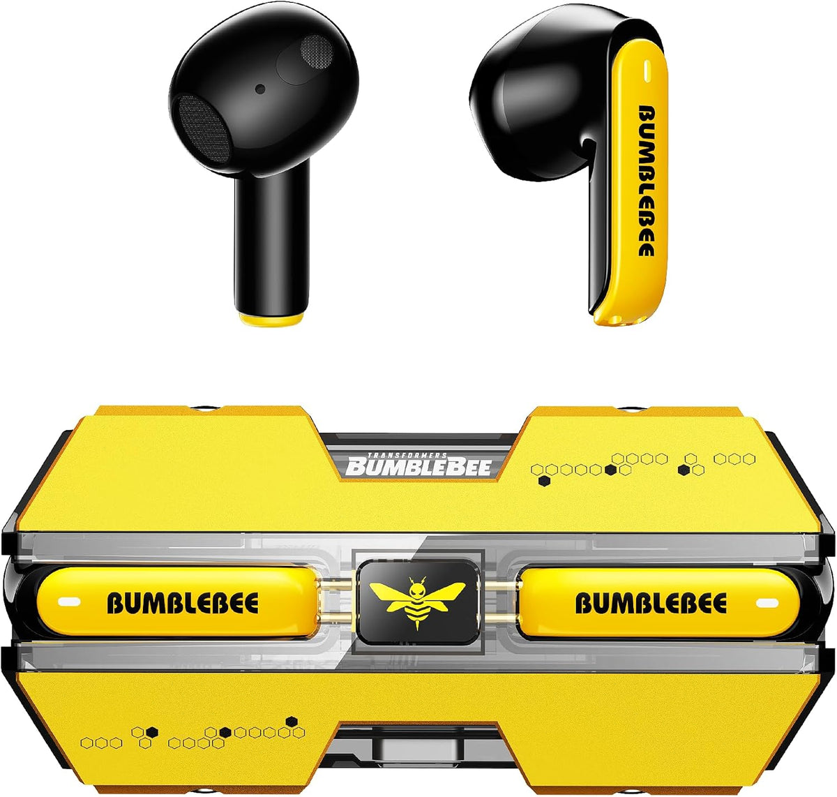 Transformers TWS Earphones, Deep Bass Sound, IPX5 Waterproof, TF-T01 Yellow