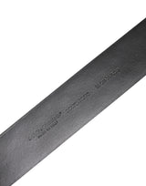 Dolce & Gabbana Black Calf Leather Studded Silver Buckle Belt