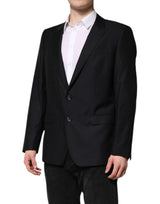 Dolce & Gabbana Dark Blue MARTINI Wool Blazer Coat Jacket