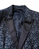 Dolce & Gabbana Blue MARTINI Star Jacquard 3 Piece Suit