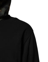 Dolce & Gabbana Black Camouflage Hooded Sweatshirt Sweater