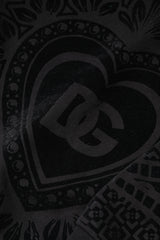 Dolce & Gabbana Black Printed Crew Neck Sweatshirt Sweater