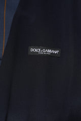 Dolce & Gabbana Blue Stripes Wool Formal Men Waistcoat Vest