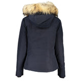 Woolrich Blue Cotton Women's Jacket with Hood