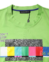 Dolce & Gabbana Green Graphic Printed Round Neck T-shirt