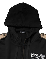 Dolce & Gabbana Black Logo Hooded Full Zip Sweatshirt Jacket
