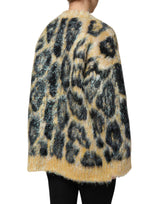 Dolce & Gabbana Multicolor Leopard Mohair Crew Neck Sweater