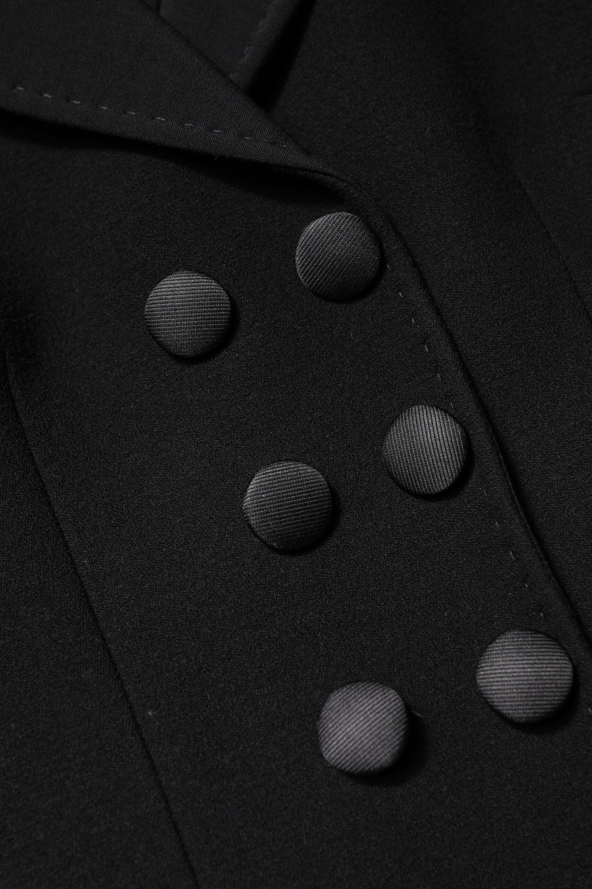 Dolce & Gabbana Black Wool Double Breasted Coat Jacket