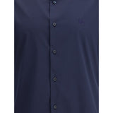 Burberry Blue Cotton Shortsleeve Shirt