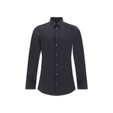 Dolce & Gabbana Black Elastane Dress Shirt