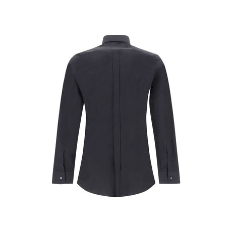 Dolce & Gabbana Black Elastane Dress Shirt