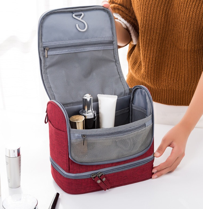 Waterproof Large Capacity Two-Layer Makeup Bag