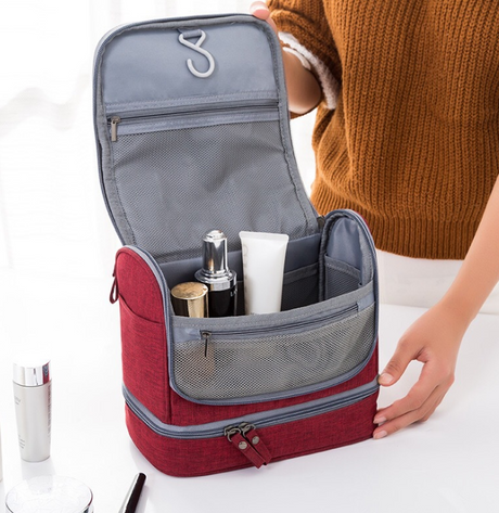 Waterproof Large Capacity Two-Layer Makeup Bag