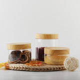 Wood Grain Transparent Storage Jar for Spices & Cereals