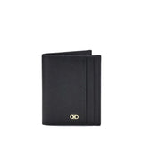 Ferragamo Black Calf Leather Bos Taurus Wallet