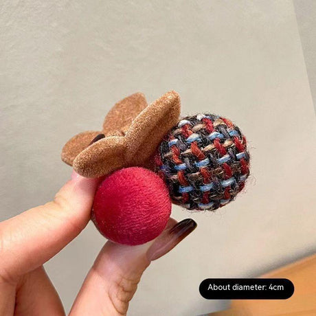 Fur Ball Flocking High Ponytail Hair Clip