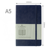 A5 Moleskine Style Hard Cover Grid Notebook Stationery