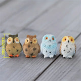 Mini Resin Owl Figurine for Fairy Garden Decor