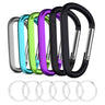 Carbiner Clip ishphso 6PCS Multi-Color 3Inch Large Aluminum Alloy D Ring Shape Keyring Key Chain Clip HookD Ring Carabiner Easy to Use Strong and Practical for Daily Life Camping Hiking Outdoor