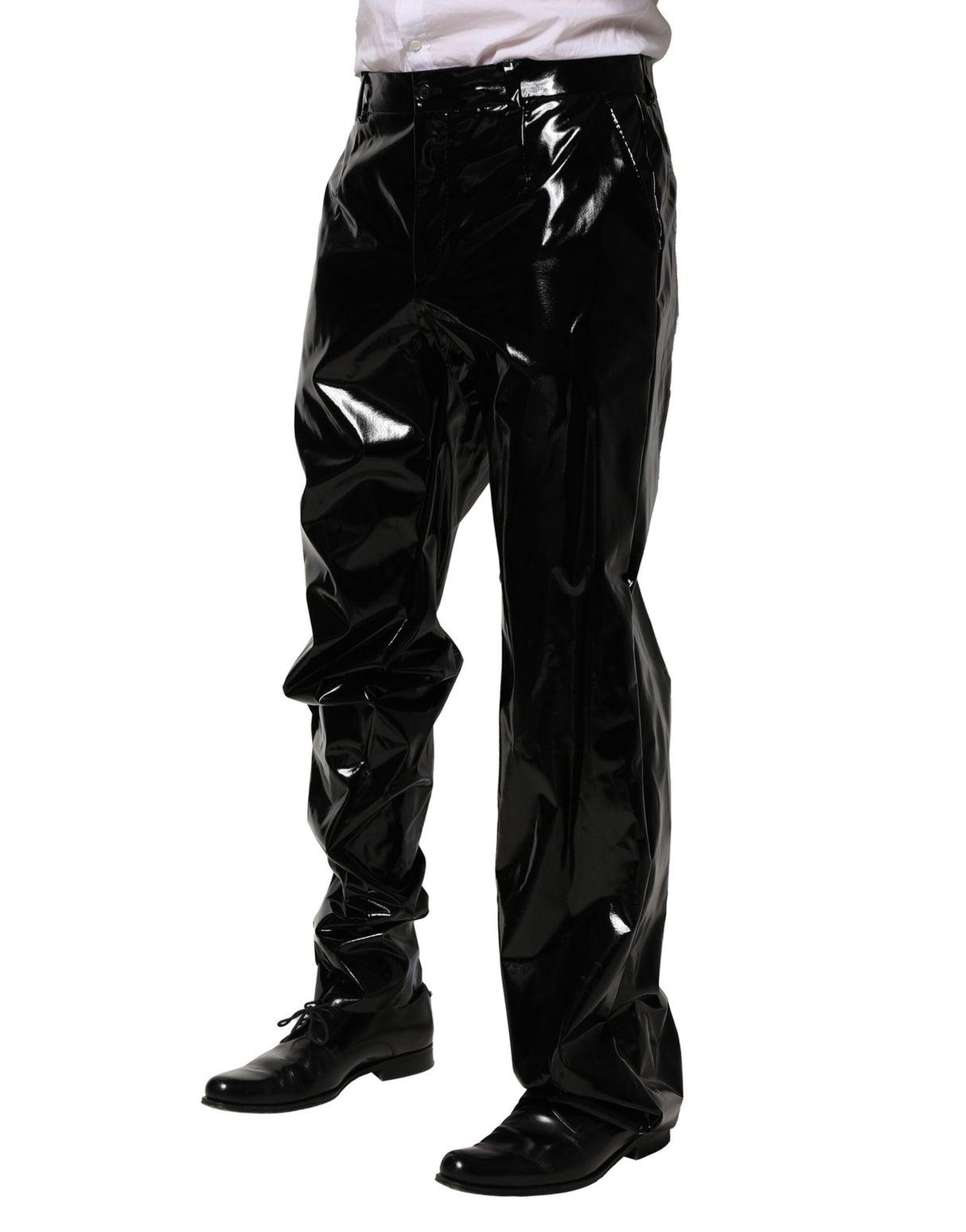 Dolce & Gabbana Black Nylon Straight Men Pants