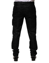 Dolce & Gabbana Black Cotton DG Crown Dress Pants