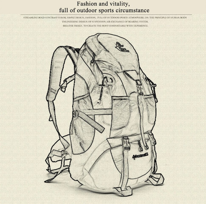 Foldable Outdoor Backpack 50L for Hiking and Travel