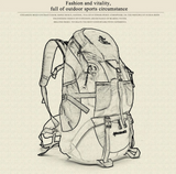 Foldable Outdoor Backpack 50L for Hiking and Travel