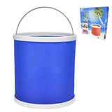 TSBSHum Collapsible Bucket with Handle3.43 Gal Folding BucketMade of 600D Waterproof Oxford ClothUse as a Water BucketFishing BucketCar Wash BucketCollapsible Trash Canfor Camping and Outdoors