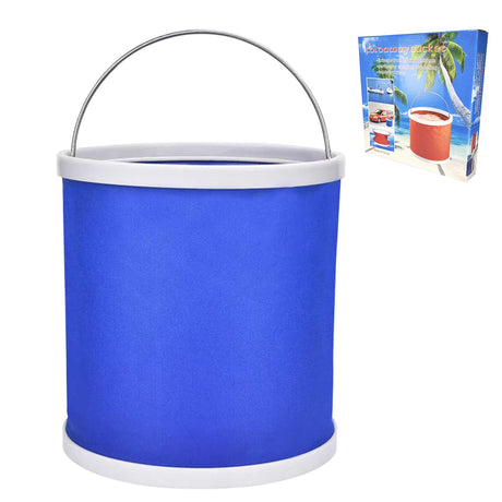 TSBSHum Collapsible Bucket with Handle3.43 Gal Folding BucketMade of 600D Waterproof Oxford ClothUse as a Water BucketFishing BucketCar Wash BucketCollapsible Trash Canfor Camping and Outdoors