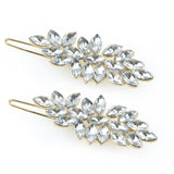 Rhinestone Hair Pins Crystal Hair Clips Handmade Cute Hair Barrettes Hollow Geometric Hairpins Elegant Metal Hairpin Hair Accessories Headwear Styling Tools Gifts for Women Girls