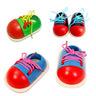 Wooden Shoe Lacing Toy for Kids