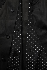 Dolce & Gabbana Black Polka Dot Linen Silk Men Casual Shirt