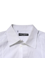Dolce & Gabbana White Poplin Cotton Formal Men Dress Shirt