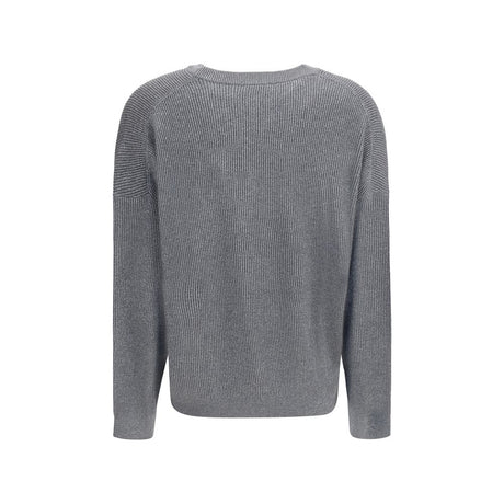 Brunello Cucinelli Gray Cotton Sweatshirt