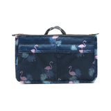 Portable Double Zipper Flamingo Wash Cosmetic Bag