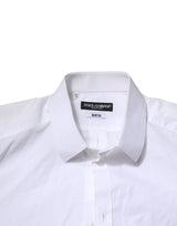 Dolce & Gabbana White MARTINI Long Sleeves Men Formal Shirt