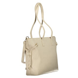 Mario Valentino Beige Polyurethane Women's Bag with Adjustable Straps