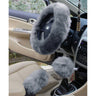 Car Steering Wheel Cover, Pure Wool Plush Design