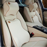 Car Headrest and Memory Foam Lumbar Support Set