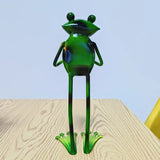 Creative Iron Frog Sculpture for Home and Garden Decor