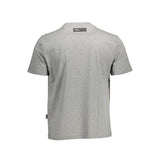 Plein Sport "Gray Cotton Men's T-Shirt with Contrasting Details"