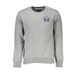 La Martina Gray Cotton Men Sweatshirt