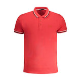 Cavalli Class Red Cotton Men Polo Shirt