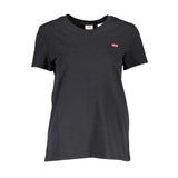 Levi's Black Cotton Women T-Shirt