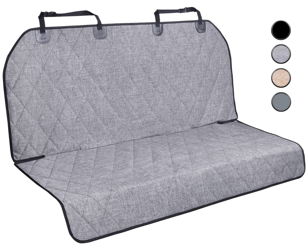 VIVAGLORY Dog Seat Covers Dog Backseat Cover Pet Bench Protectors with Anti-Slip Backing Back Seats Cover Rear Seat Covers Car Seat Cover for Dogs Heather Black 46" L * 56" W